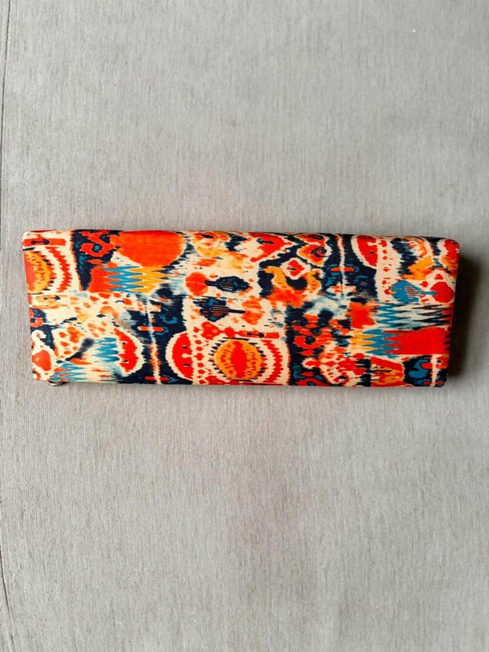 Jessica McClintock Colorful Ikat Print Clutch Evening Bag w/ Chain Strap - Picture 2 of 5